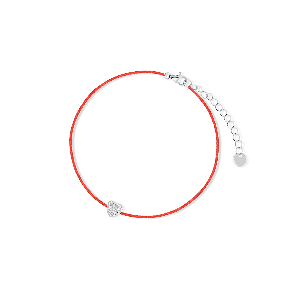 W.KRUK Bransoleta sznurkowa z sercem