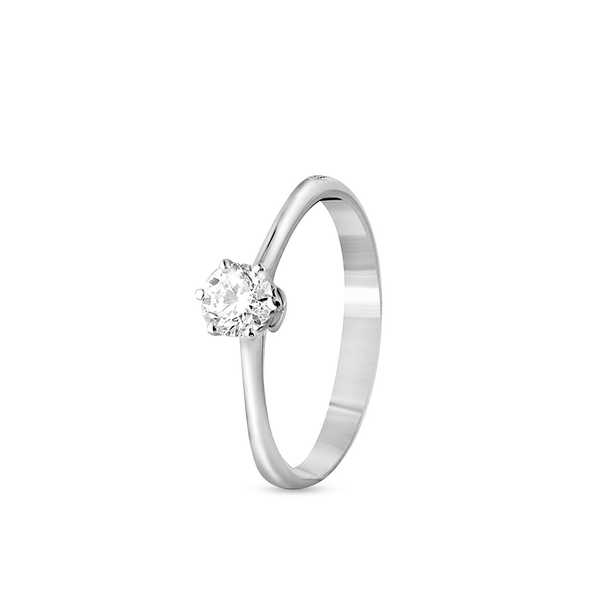 W.KRUK Pierścionek białe złoto Recarlo