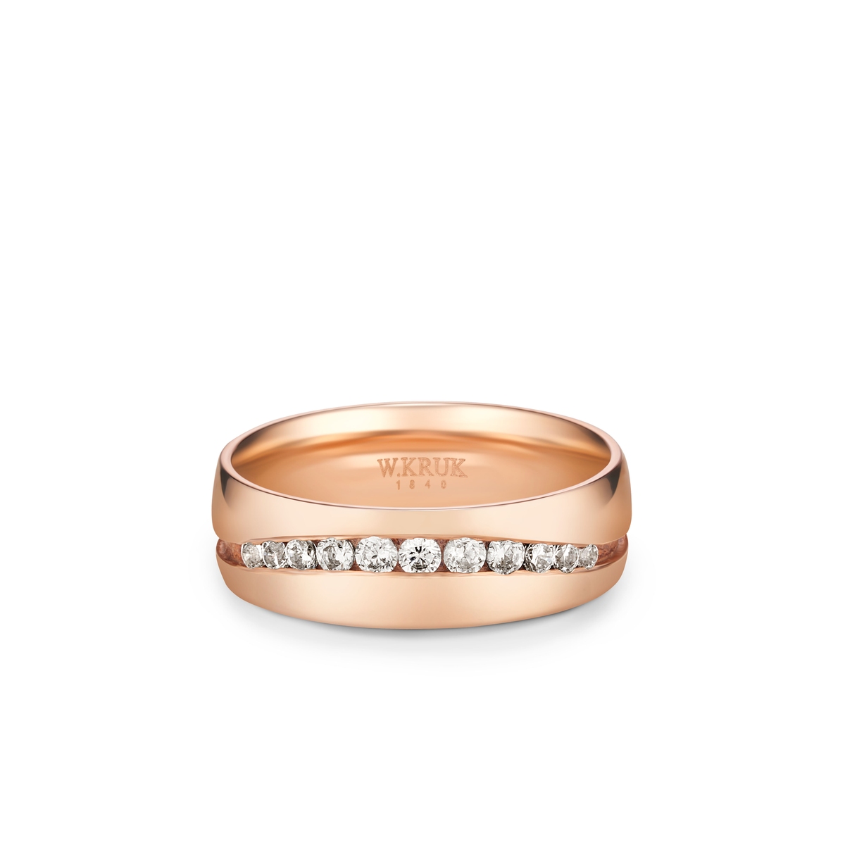 W.KRUK Obrączka złota z brylantami SPERARE
