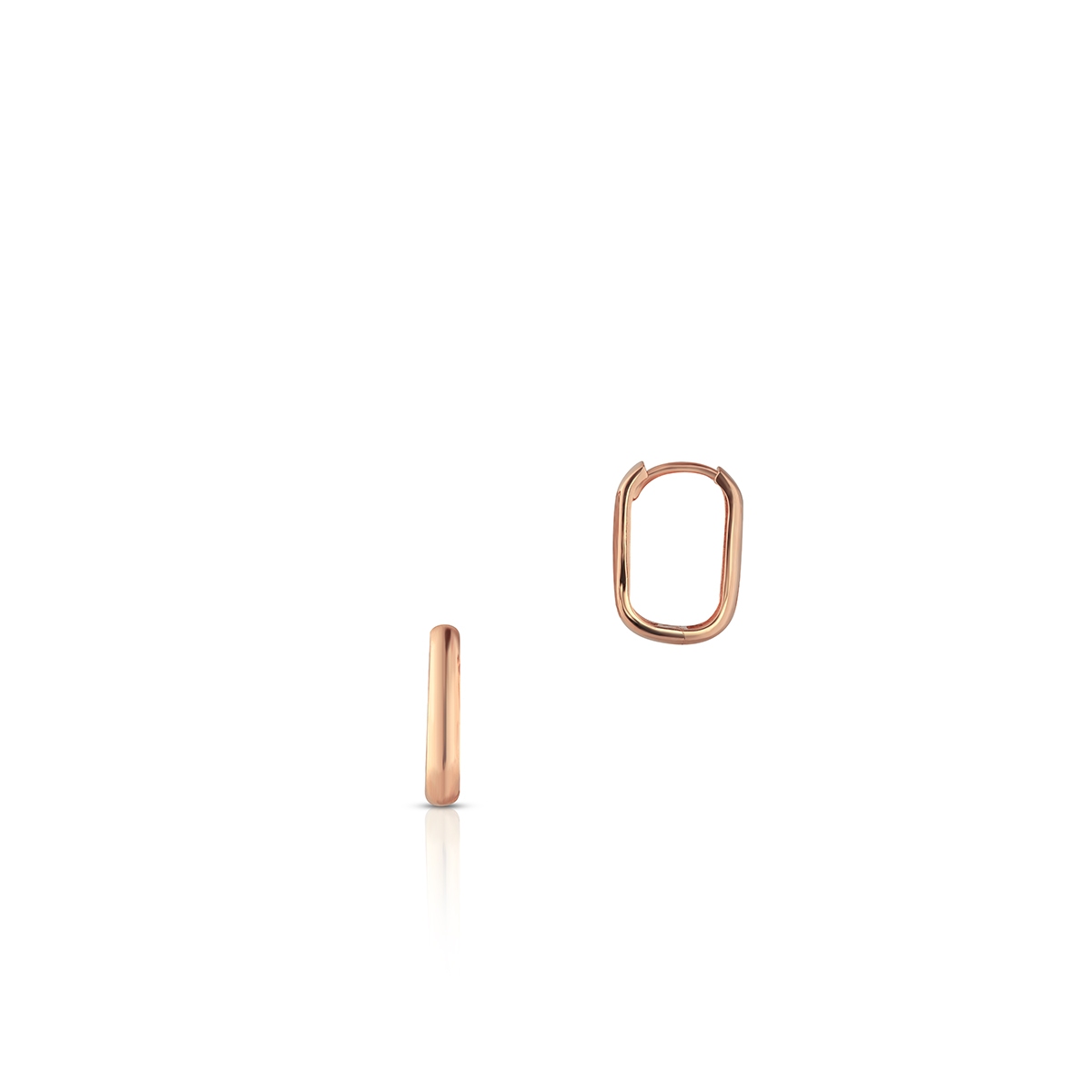 W.KRUK Kolczyki różowe złoto koła