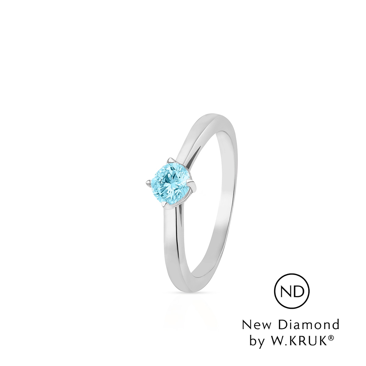 W.KRUK Pierścionek zaręczynowy złoty Doskonały