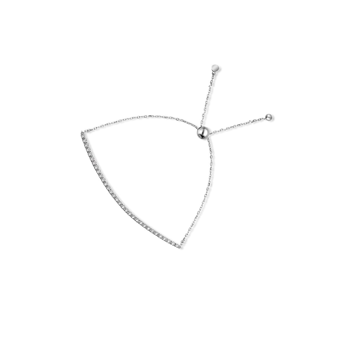 W.KRUK Bransoleta białe złoto z brylantem