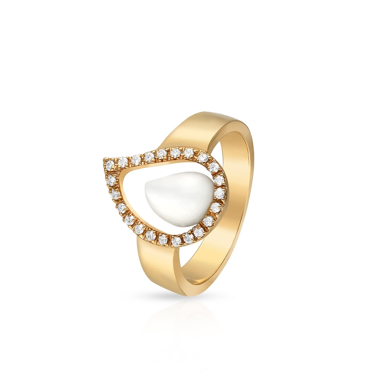 W.KRUK Pierścionek różowe złoto Enrico Capra