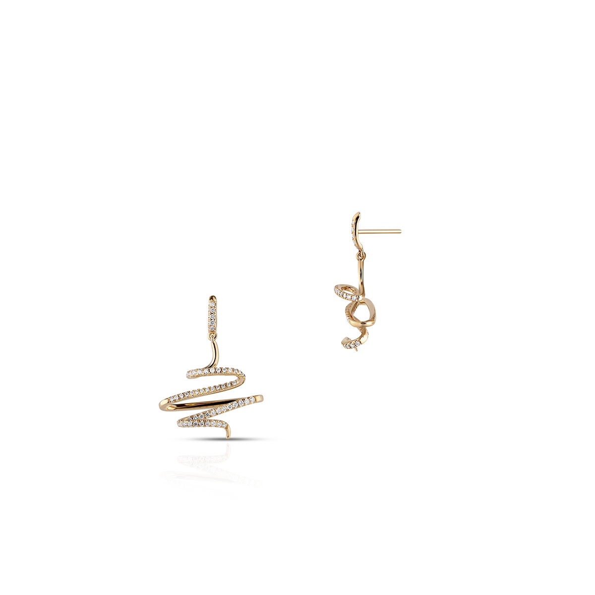 W.KRUK Kolczyki złote spirale W.KRUK