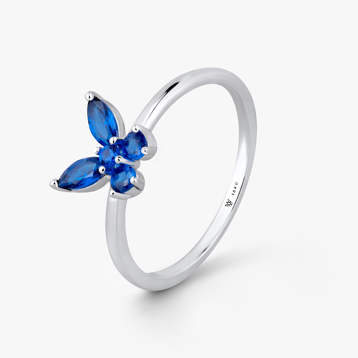 W.KRUK Pierścionek srebrny z motylem