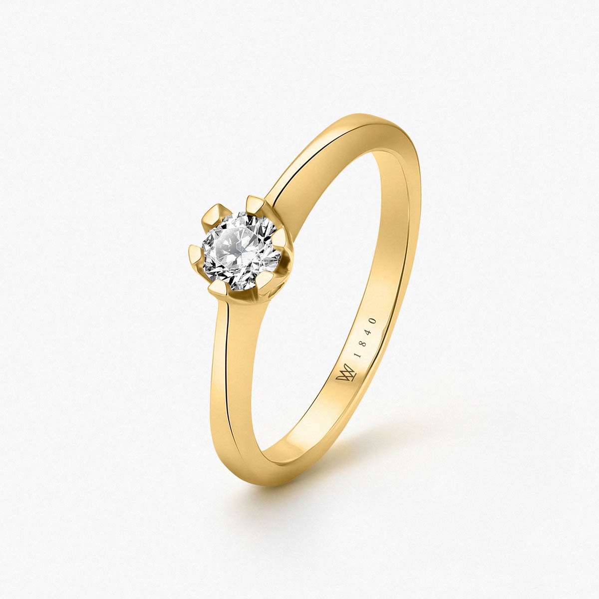 W.KRUK Pierścionek zaręczynowy złoty Jedyny