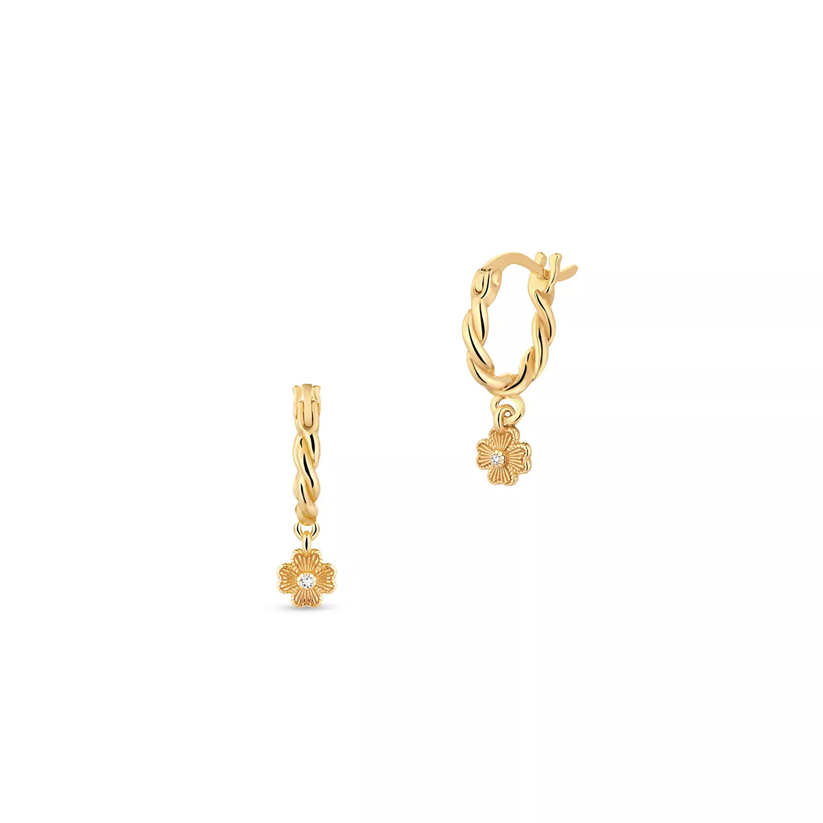 W.KRUK - Kolczyki srebrne pozłacane z cyrkoniami