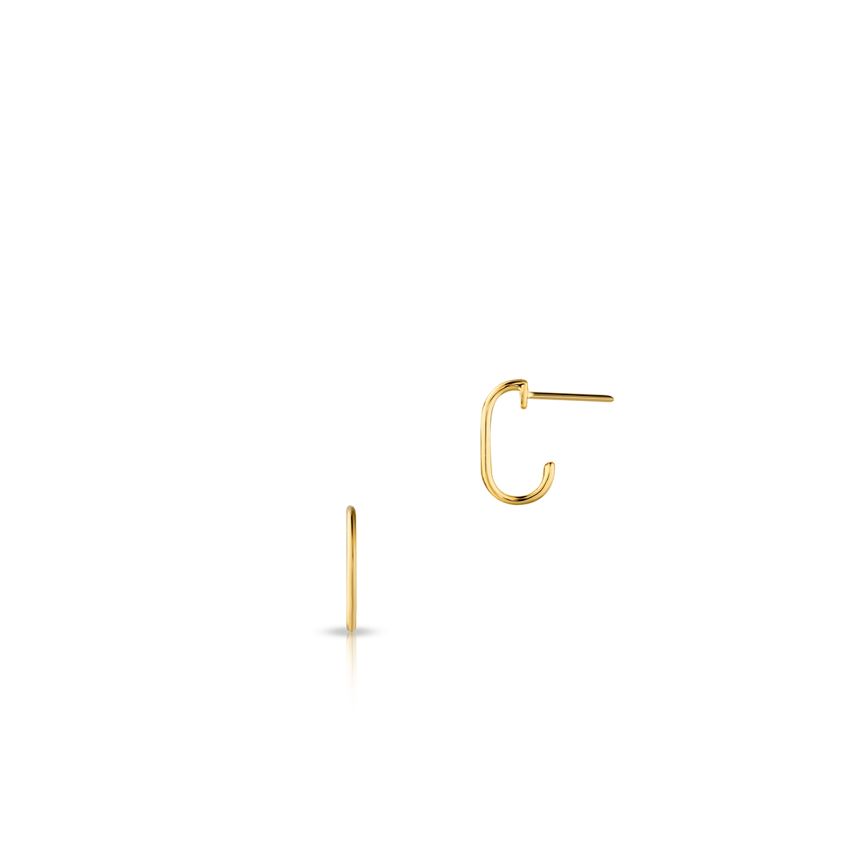 W.KRUK Kolczyki srebrne pozłacane