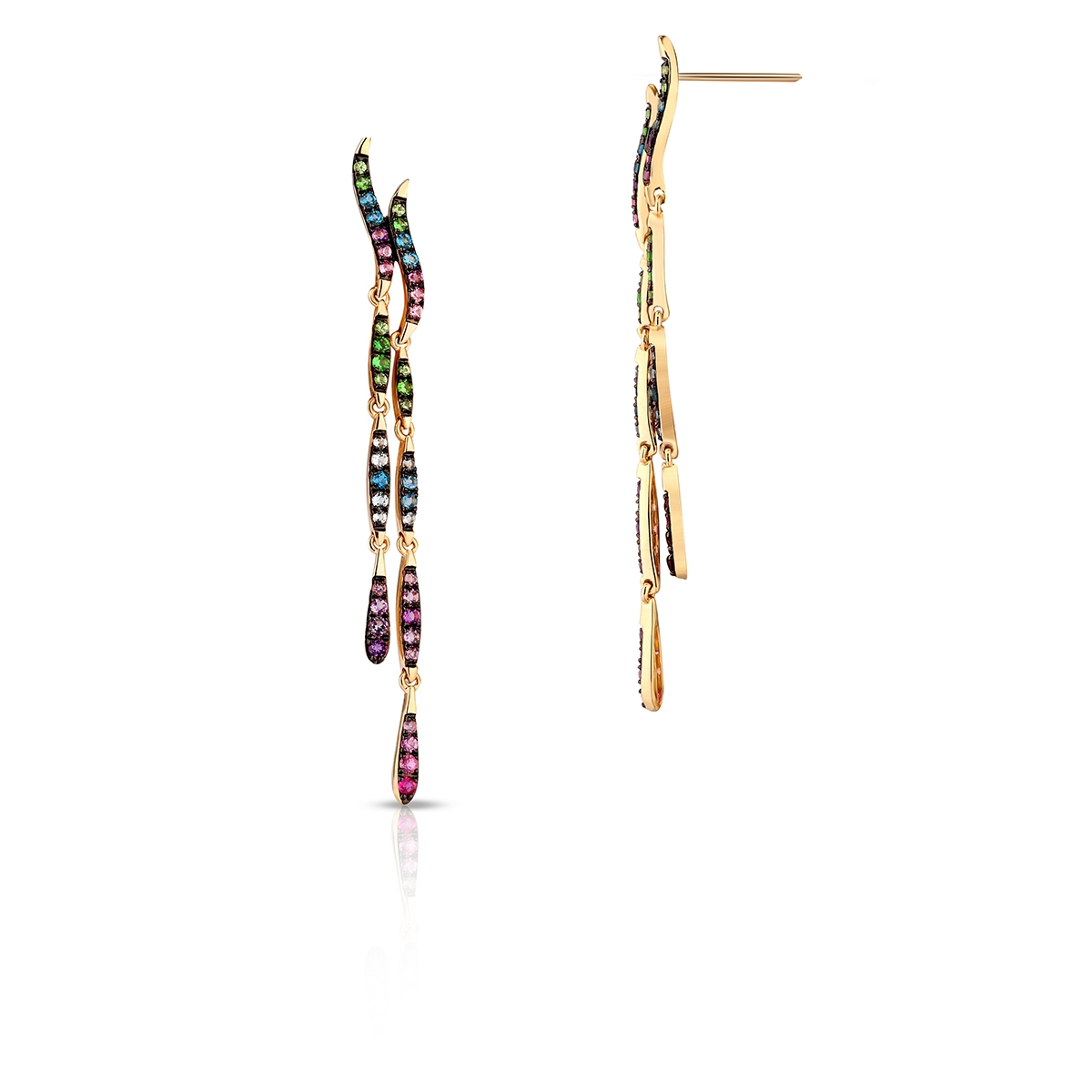 W.KRUK Kolczyki złote Preludium Paradise Birds