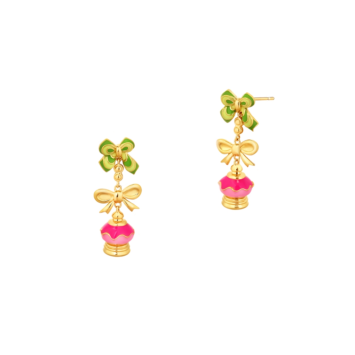 W.KRUK Kolczyki z kolorową emalią Wonderland