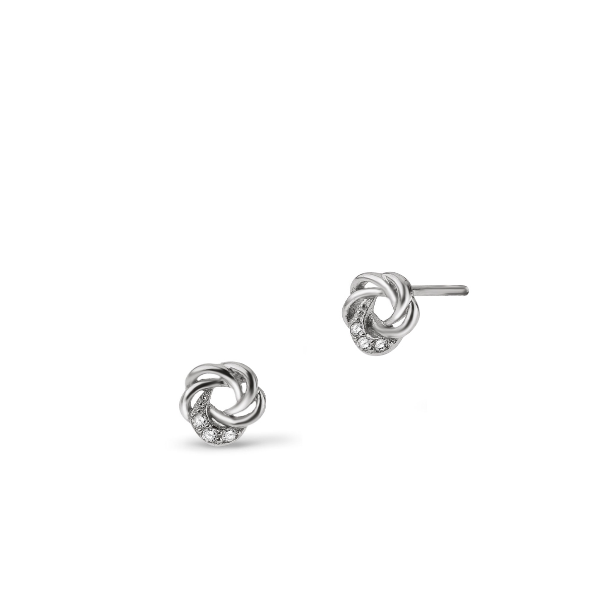 W.KRUK Kolczyki srebrne supełki