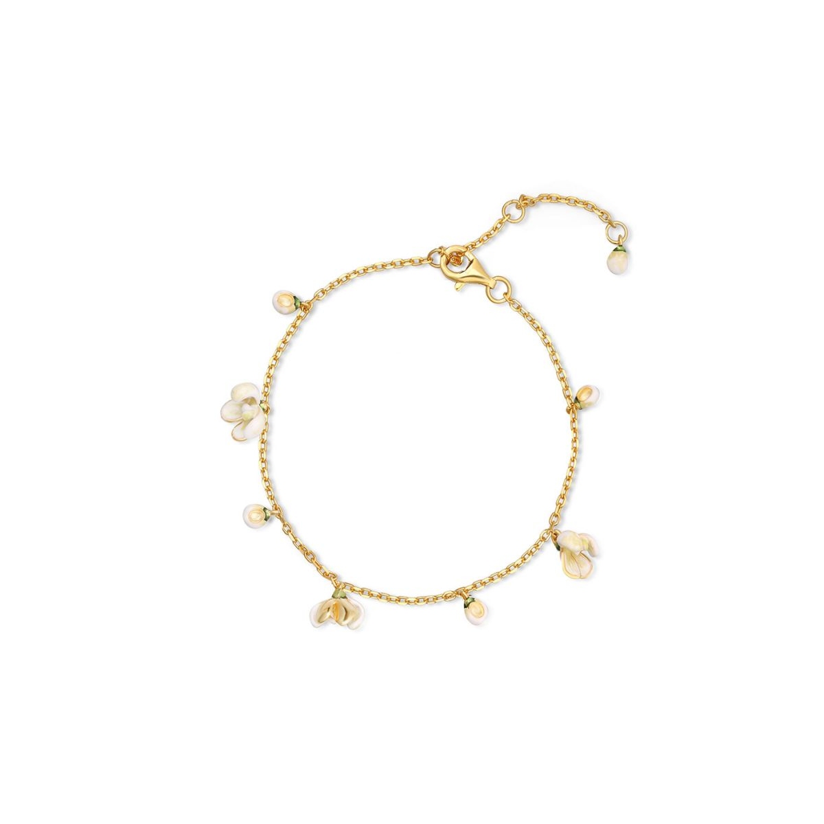 W.KRUK Bransoleta srebrna Kwiaty Nocy Konwalia