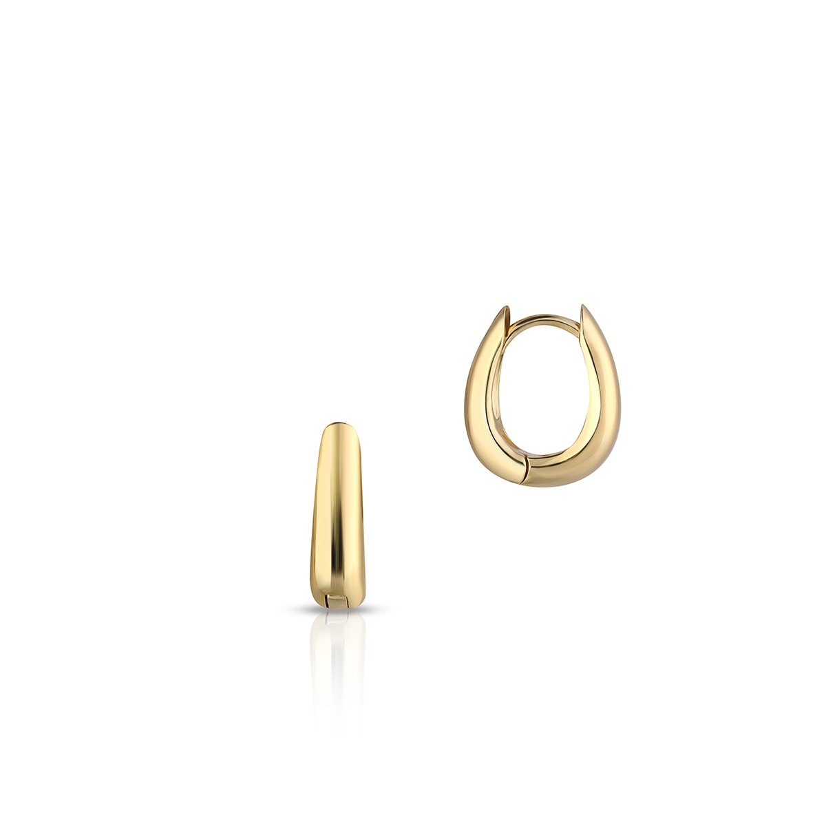 W.KRUK Kolczyki srebrne pozłacane koła