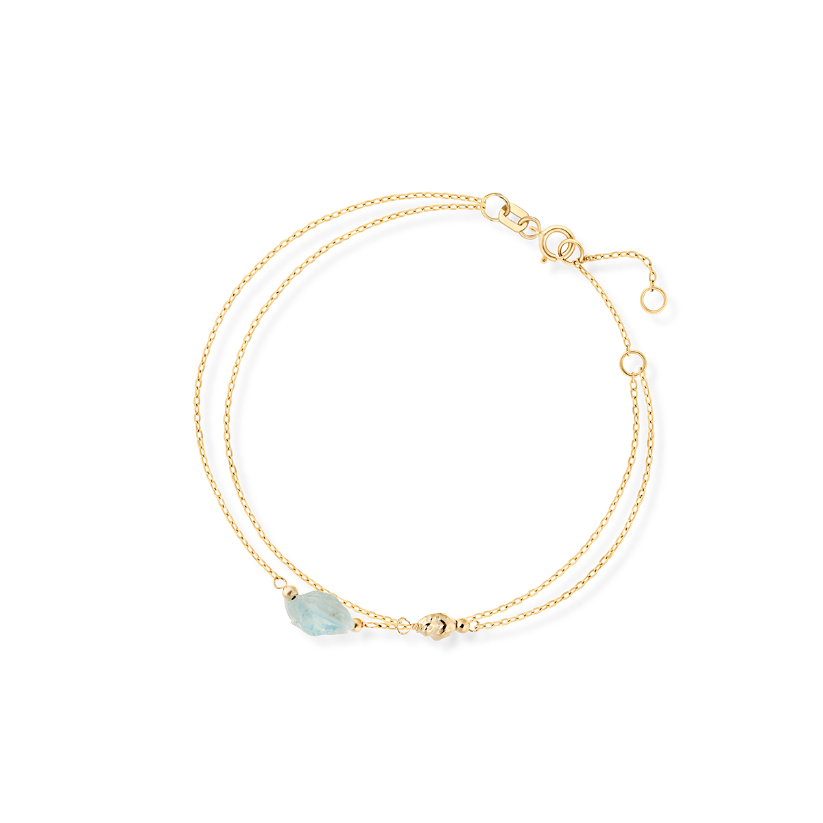 W.KRUK - Bransoletka złota z niebieskim apatytem Saint Tropez