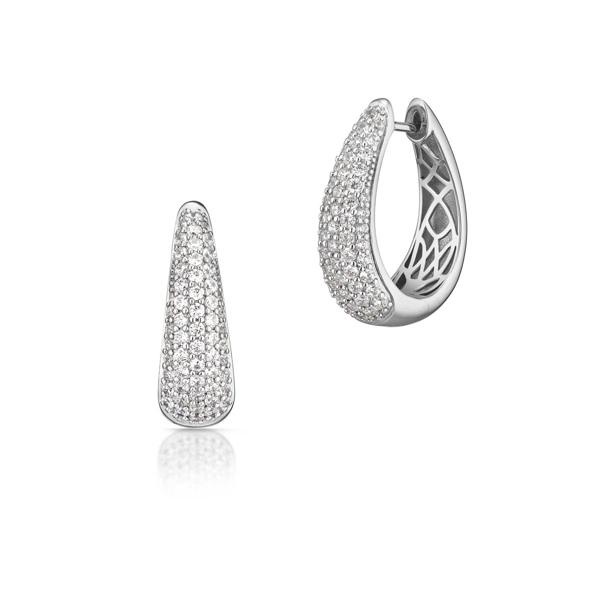 W.KRUK Kolczyki srebrne z cyrkoniami Emblems