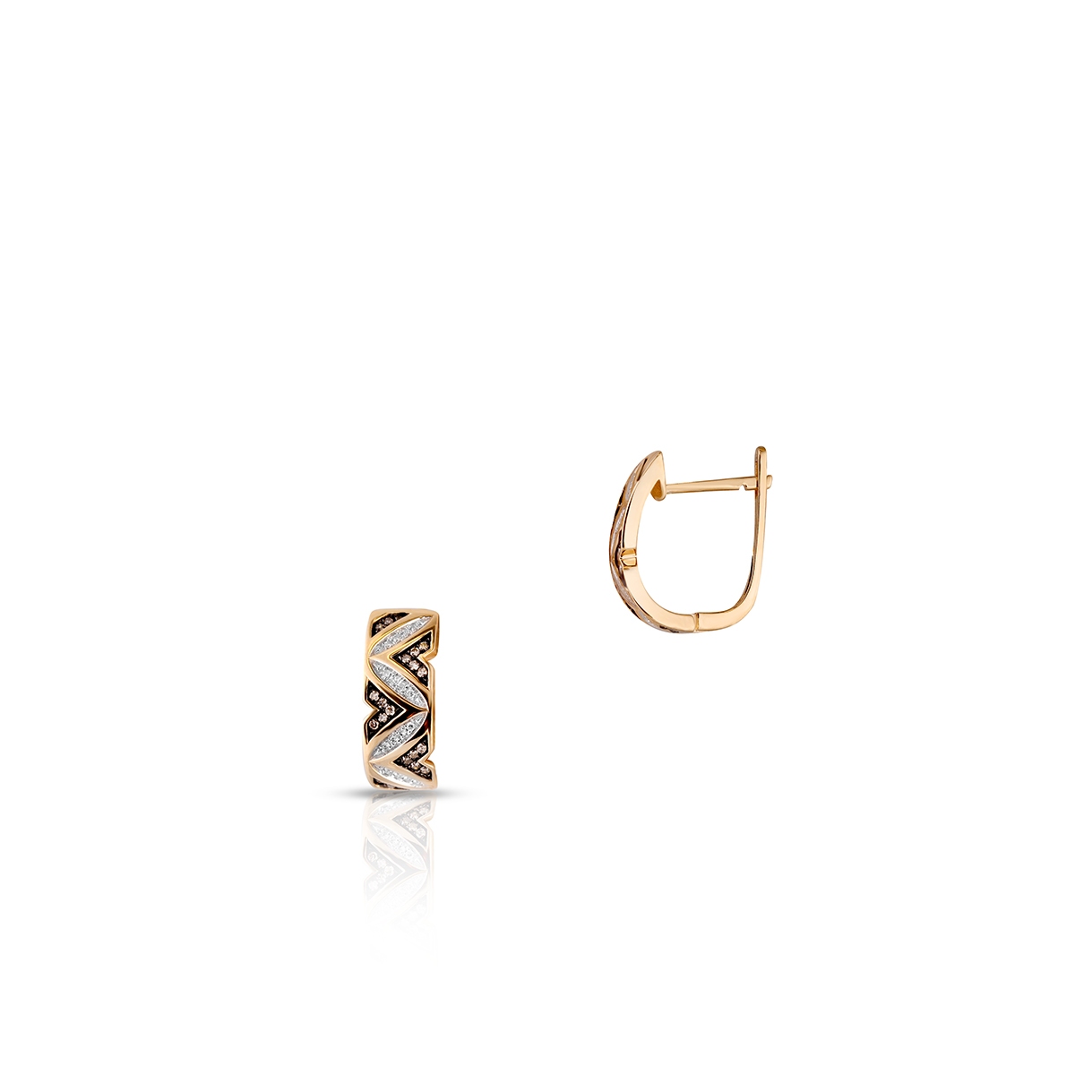 W.KRUK Kolczyki złote z diamentami