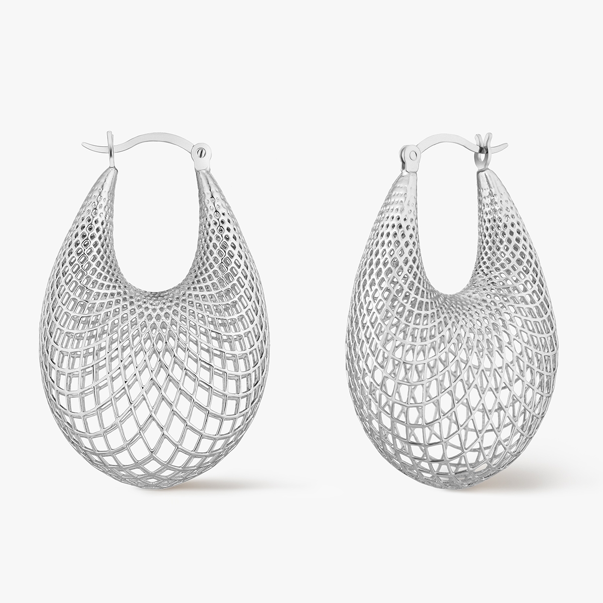 W.KRUK Kolczyki srebrne ażurowe