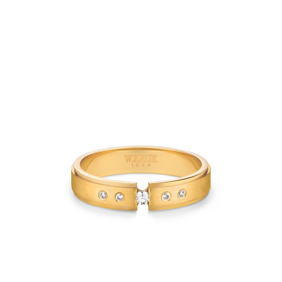 W.KRUK Obrączka złota z brylantami ROMANA
