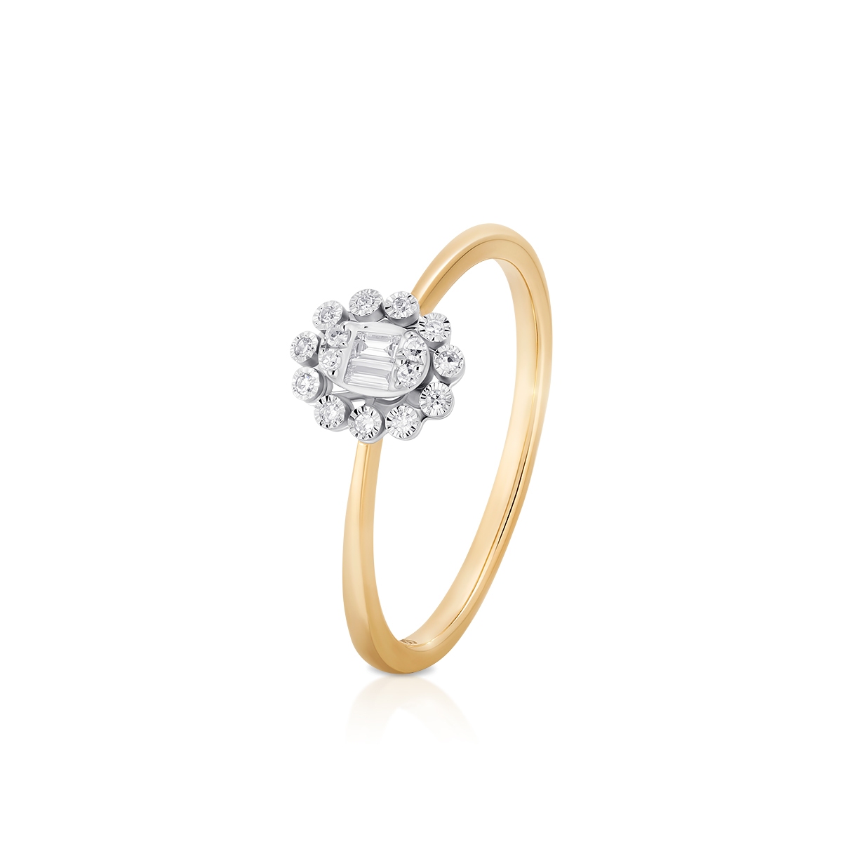 W.KRUK Pierścionek złoty bicolor z diamentami