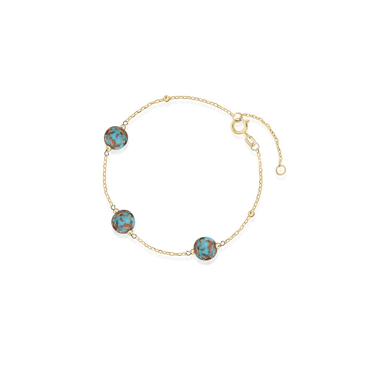 W.KRUK Bransoletka złota ze szkłem Murano