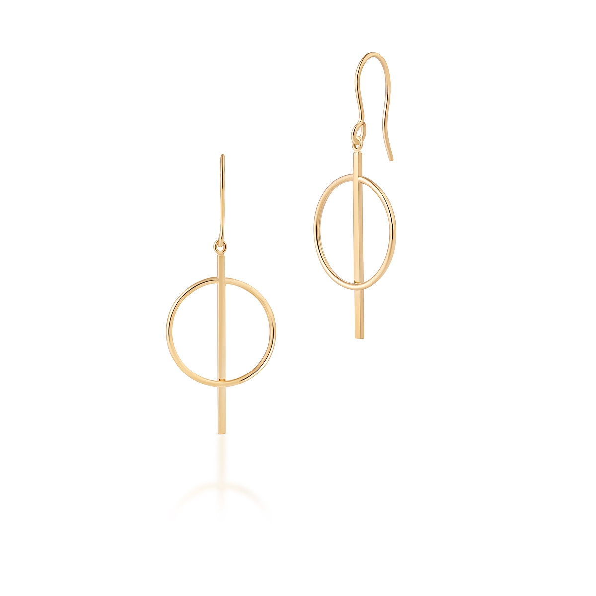 W.KRUK Kolczyki złote Koła W.KRUK