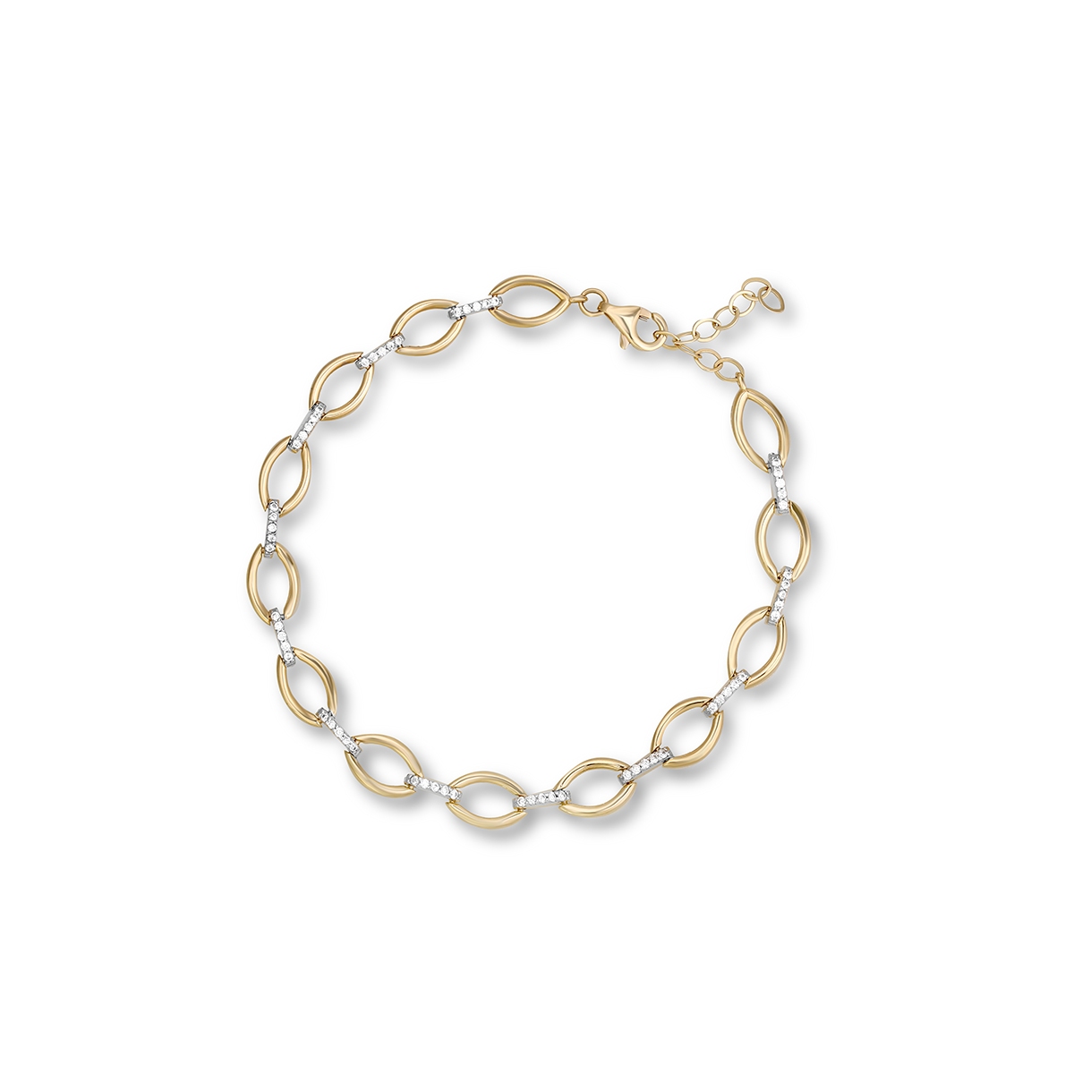 W.KRUK Bransoleta złota z cyrkoniami