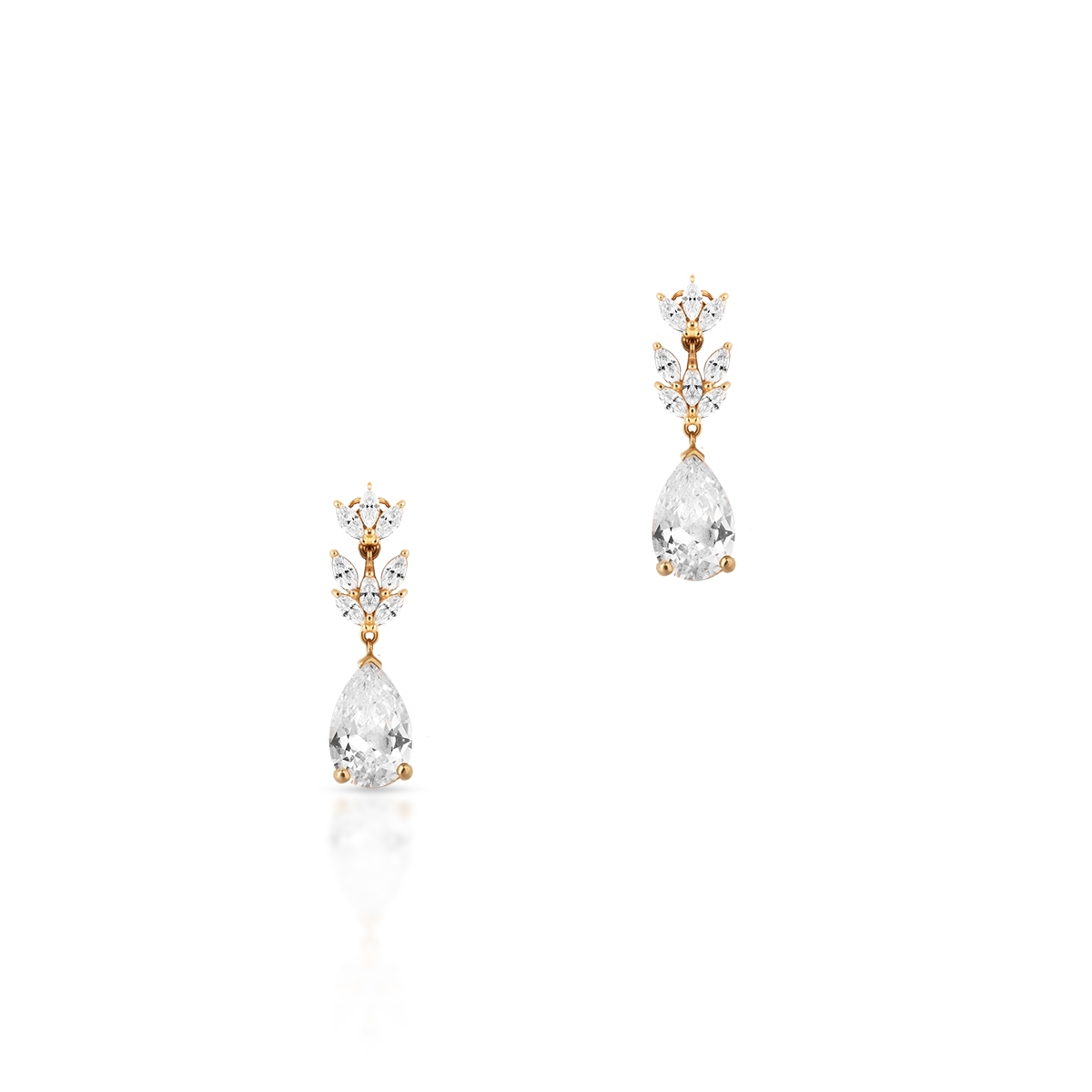 W.KRUK Kolczyki złote z cyrkoniami Ceremonials