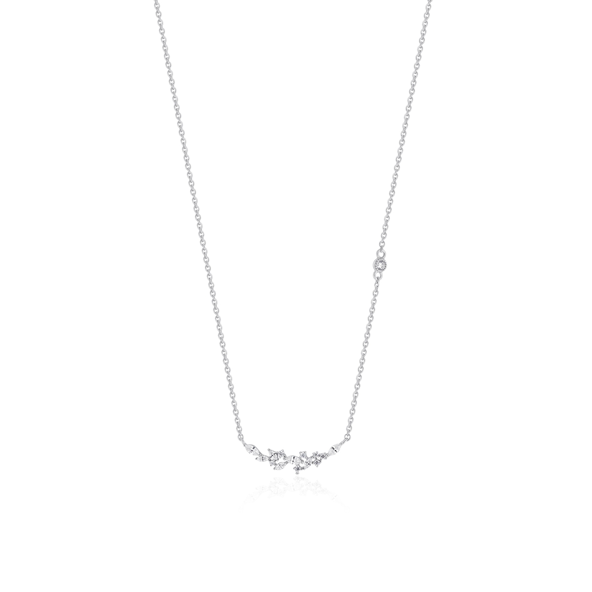 W.KRUK Naszyjnik srebrny z cyrkoniami