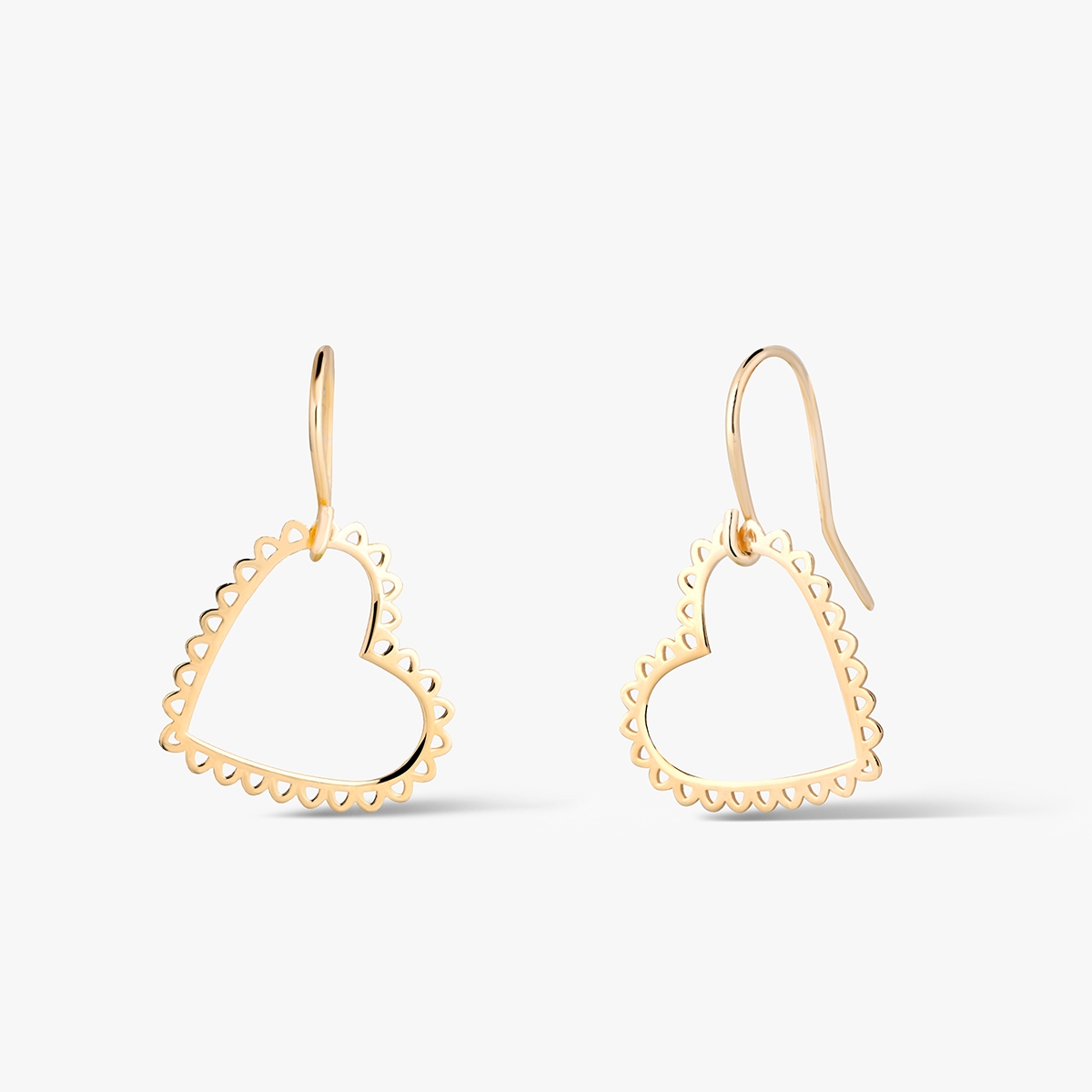 W.KRUK Kolczyki złote serca