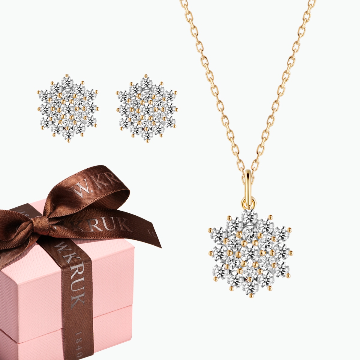 W.KRUK KOMPLET ZŁOTA ŚNIEŻYNKA