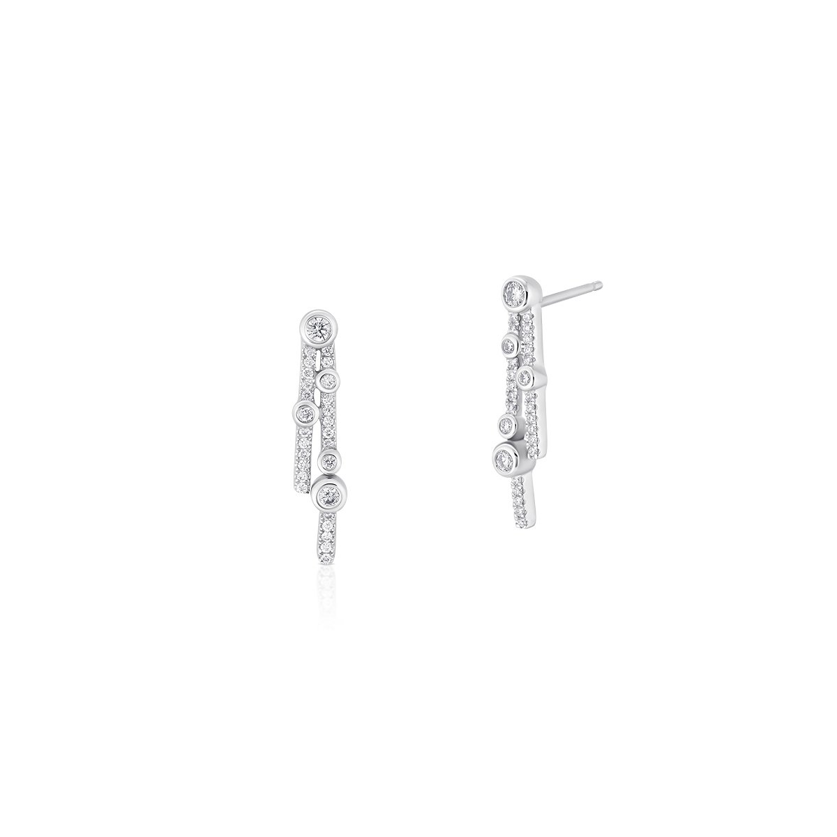 W.KRUK Kolczyki białe złoto z brylantami