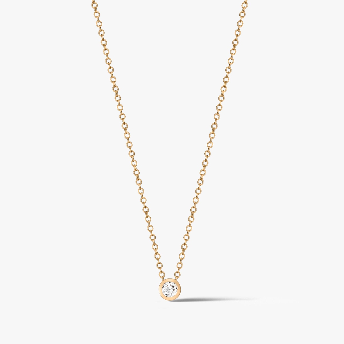 W.KRUK Naszyjnik złoty z cyrkonią