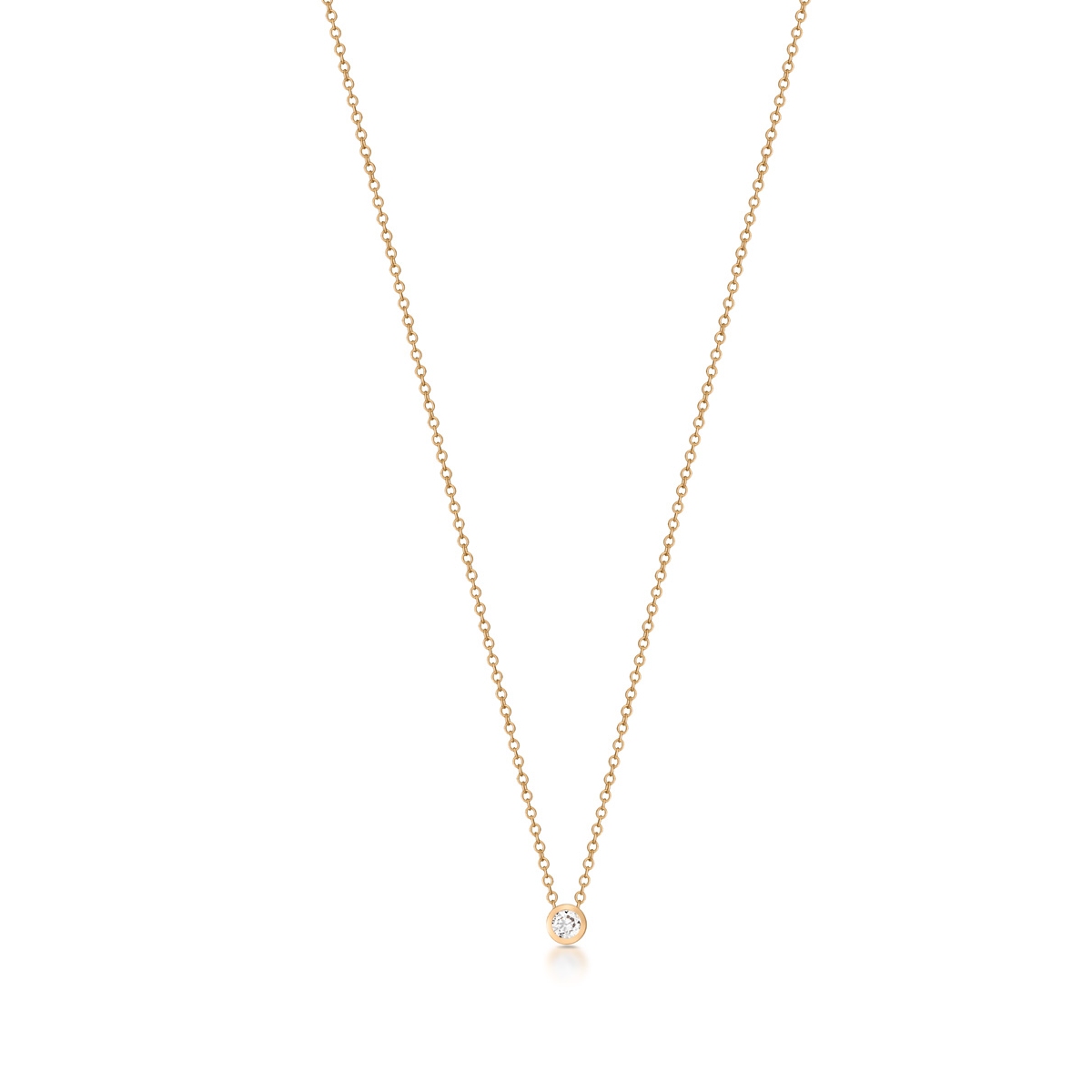 W.KRUK Naszyjnik złoty z cyrkonią