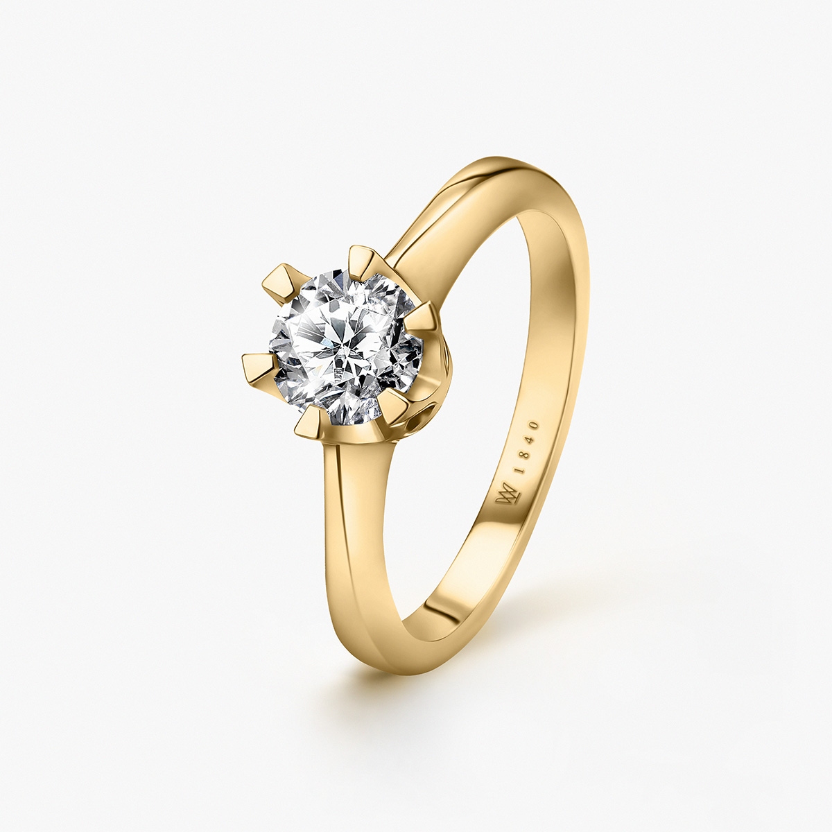 W.KRUK Pierścionek zaręczynowy złoty Jedyny