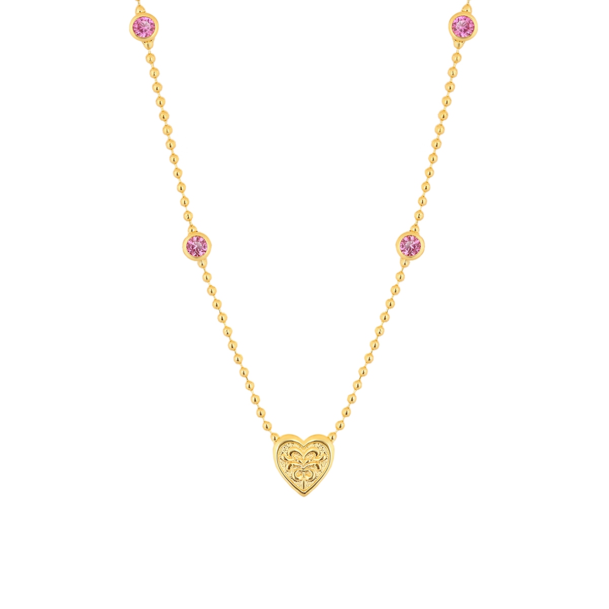 W.KRUK Naszyjnik Różowy Kier Wonderland