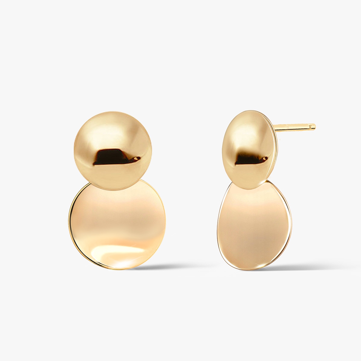 W.KRUK Kolczyki srebrne pozłacane