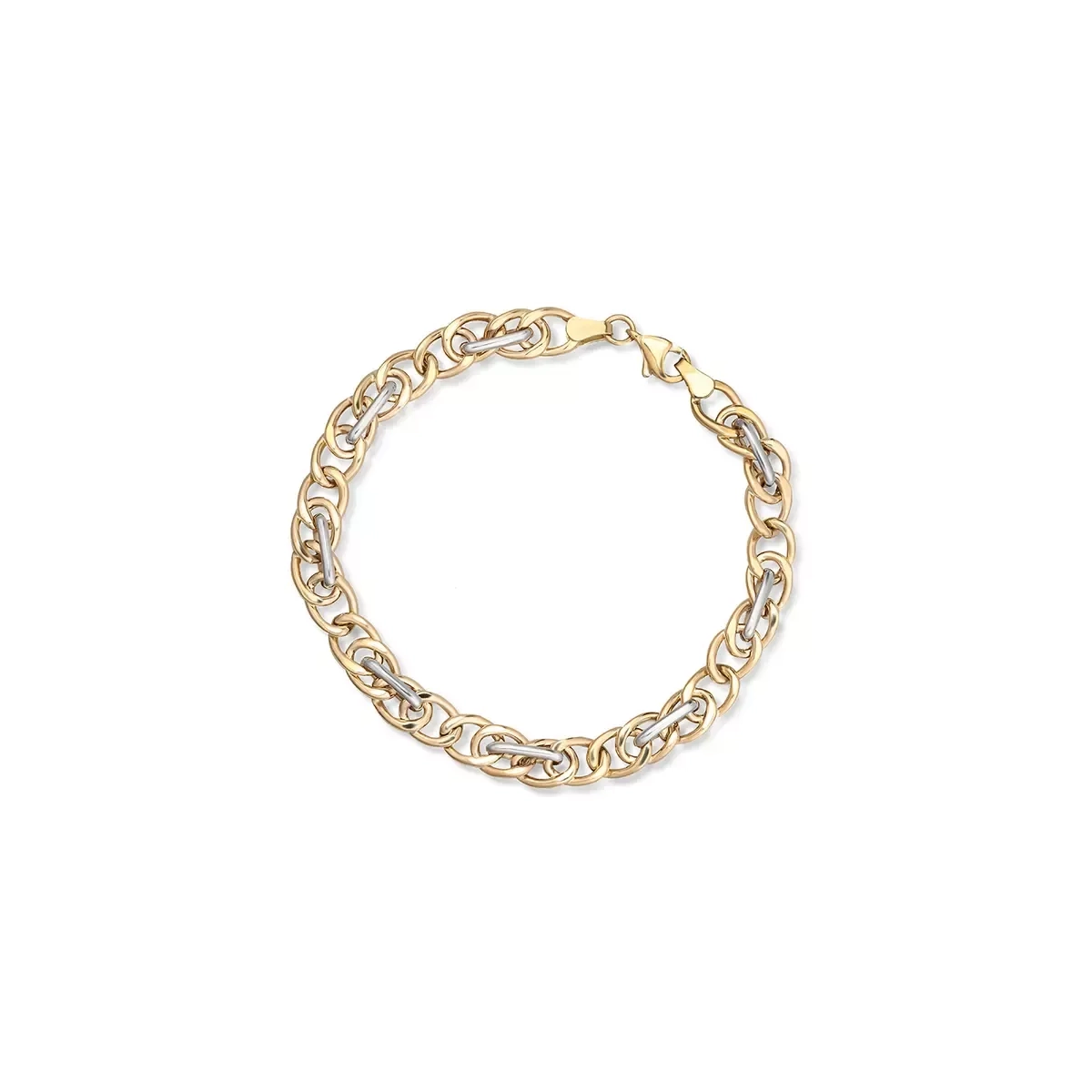 W.KRUK Bransoleta złota bicolor pancerka