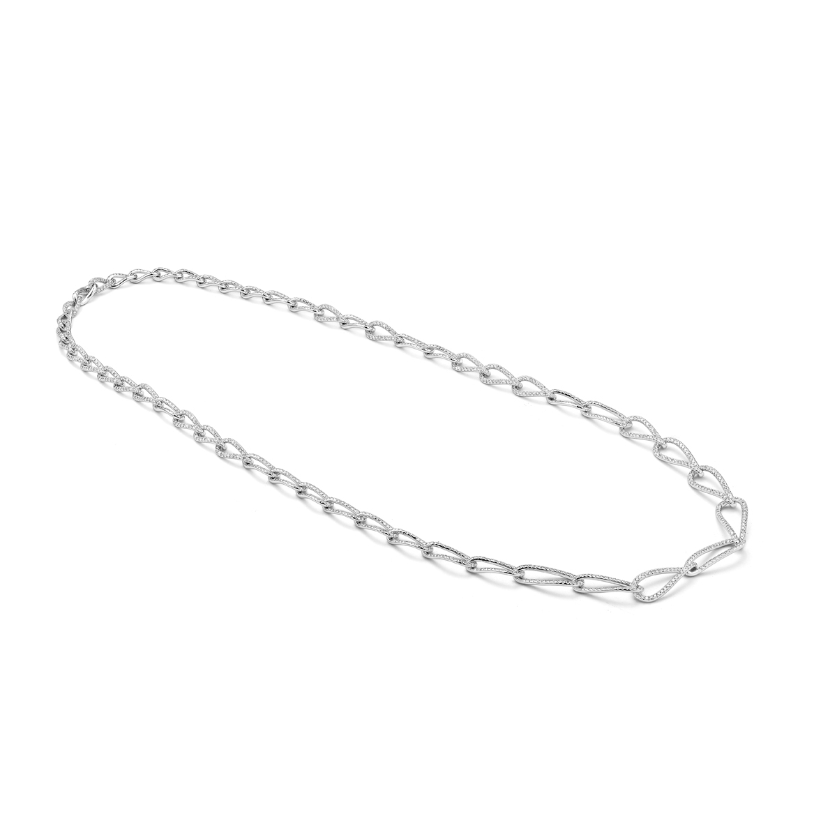 W.KRUK Naszyjnik BIAŁE ZŁOTO Z BRYLANTAMI