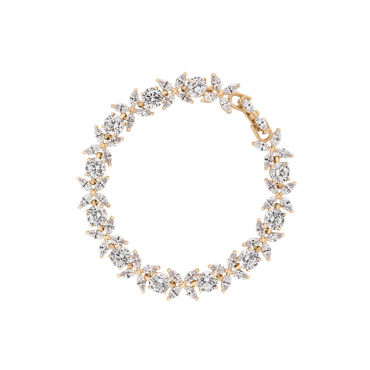 W.KRUK Bransoleta mosiężna z cyrkoniami