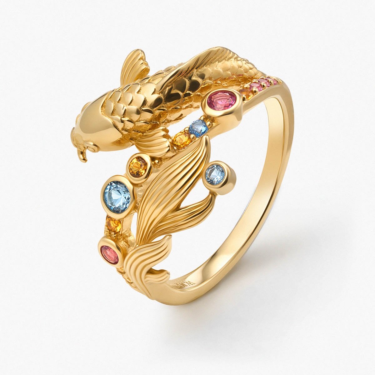 W.KRUK Pierścionek srebrny KOI