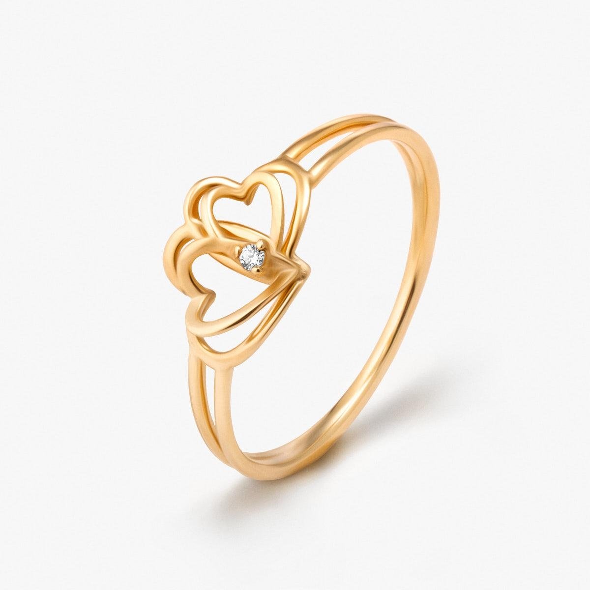 W.KRUK Pierścionek złoty z diamentem laboratoryjnym Czułość
