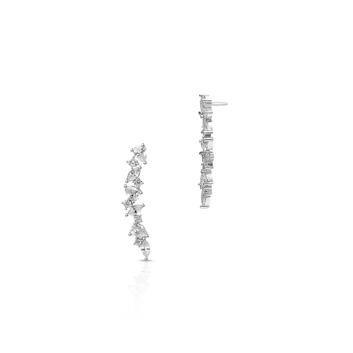 W.KRUK Kolczyki srebrne z cyrkoniami