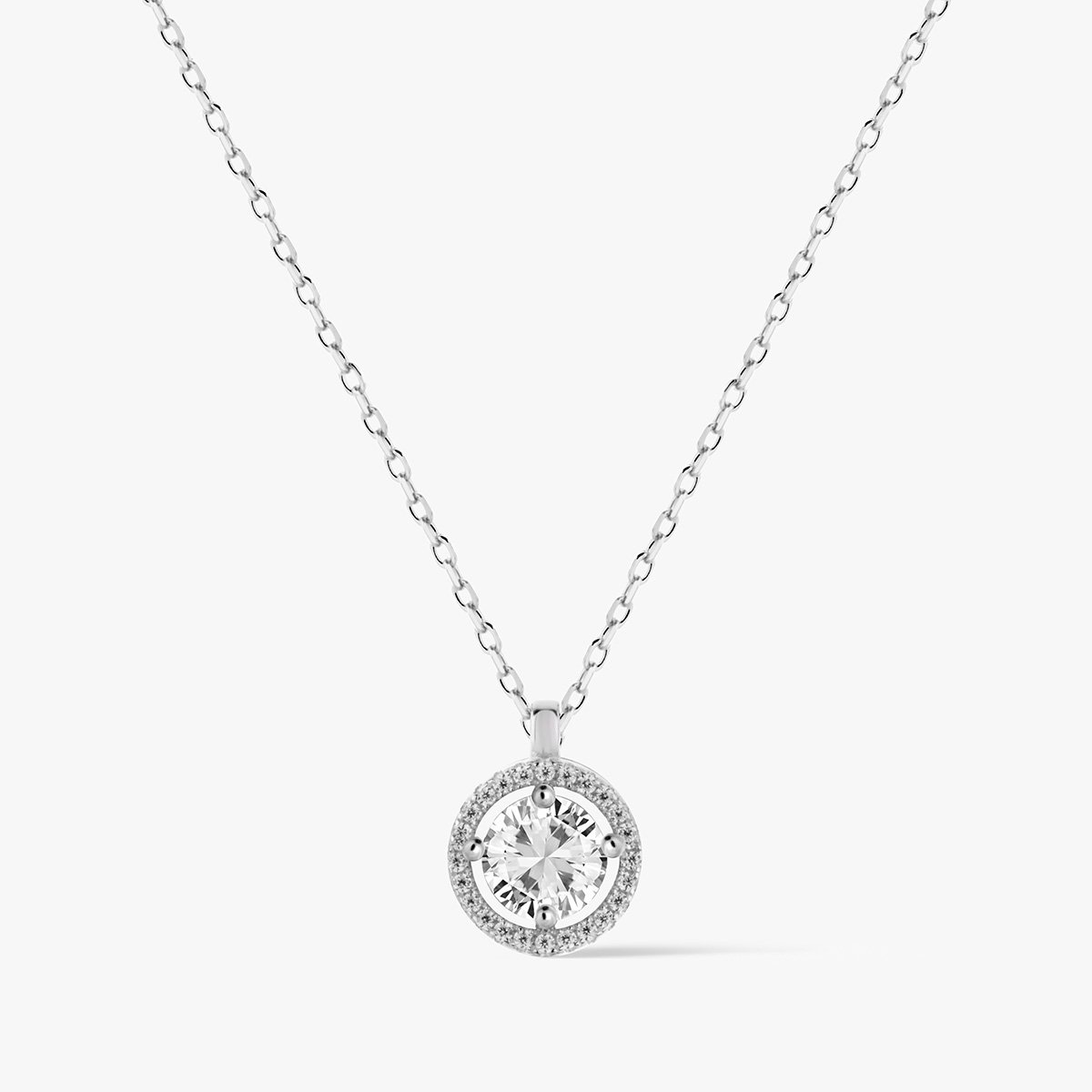 W.KRUK Naszyjnik srebrny z cyrkoniami