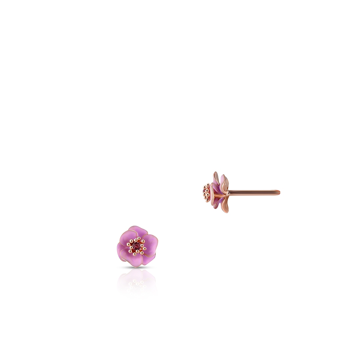 W.KRUK Kolczyki złote Kwiaty Nocy