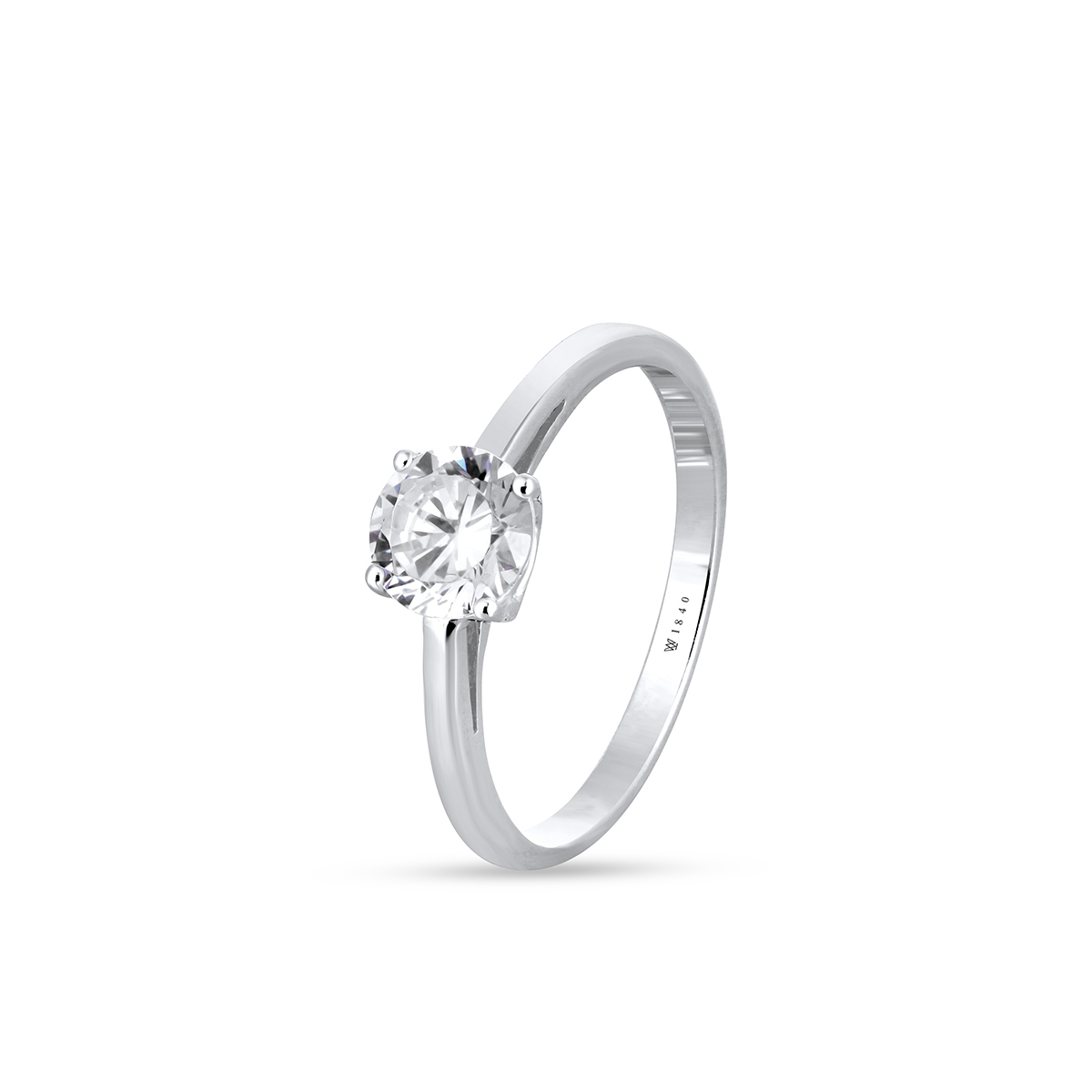 W.KRUK Pierścionek srebrny z cyrkonią