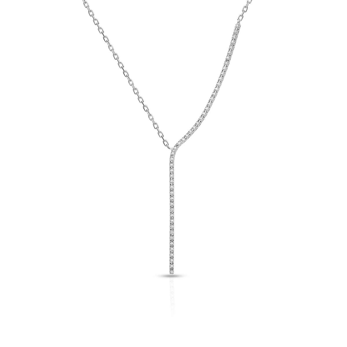 W.KRUK - Naszyjnik białe złoto z brylantami