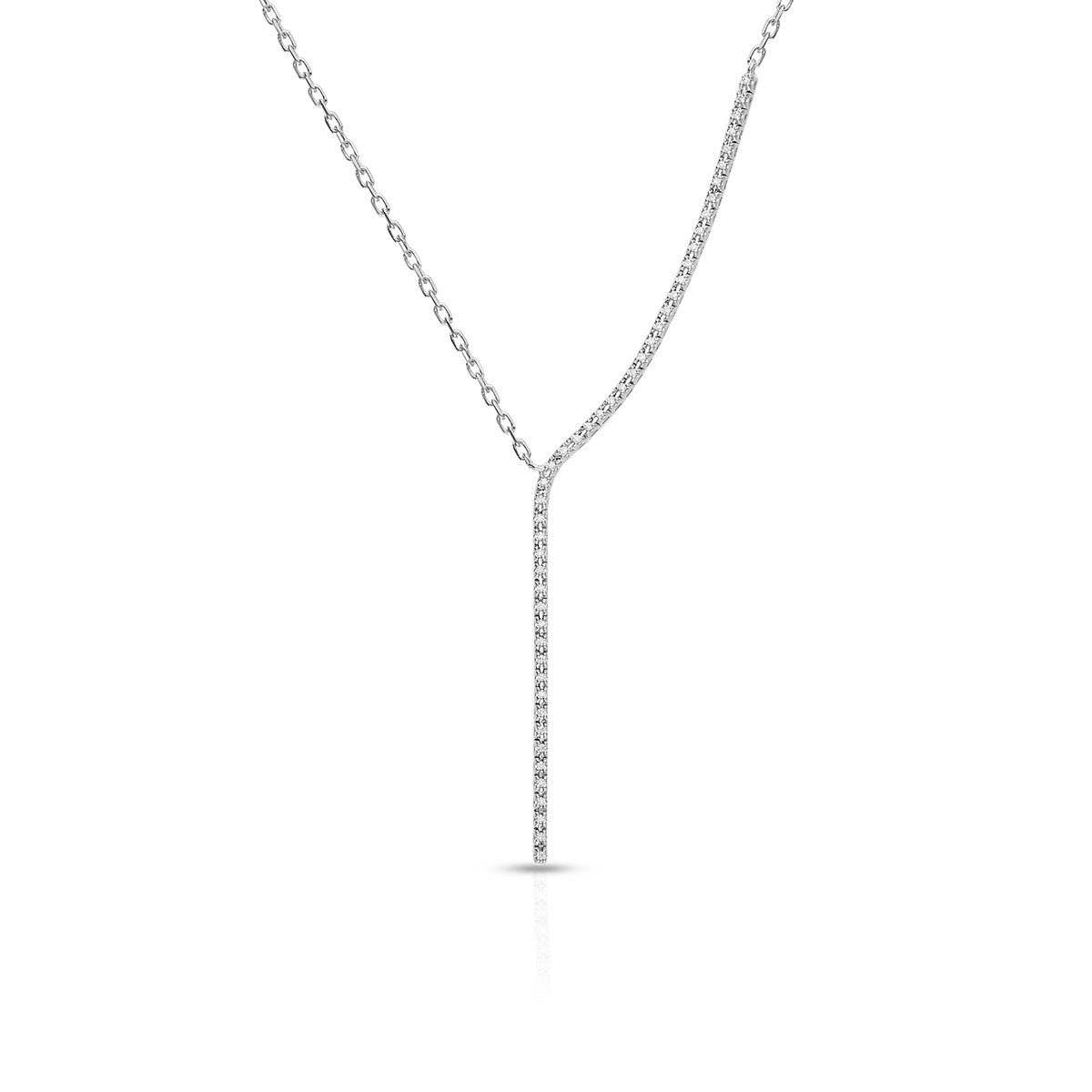 W.KRUK - Naszyjnik białe złoto z brylantami