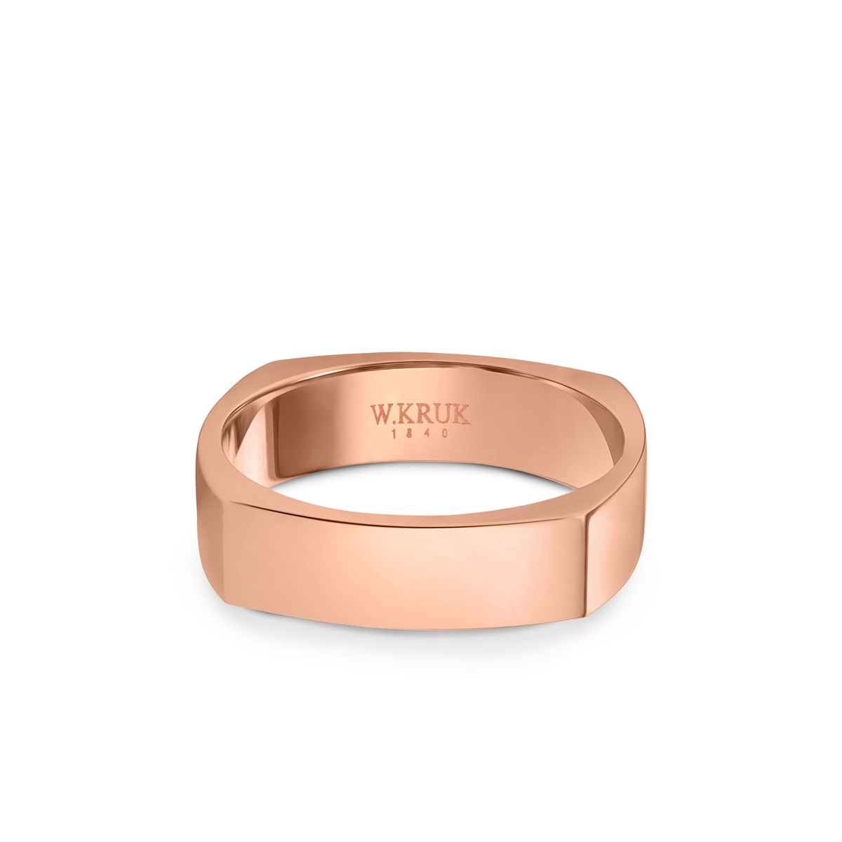W.KRUK Obrączka złota SQUARELLA