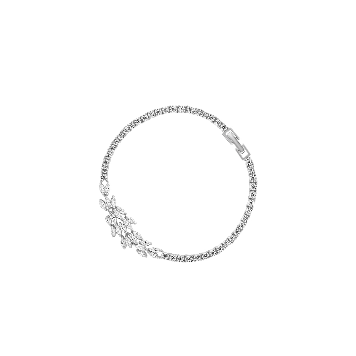 W.KRUK Bransoleta mosiężna z cyrkoniami