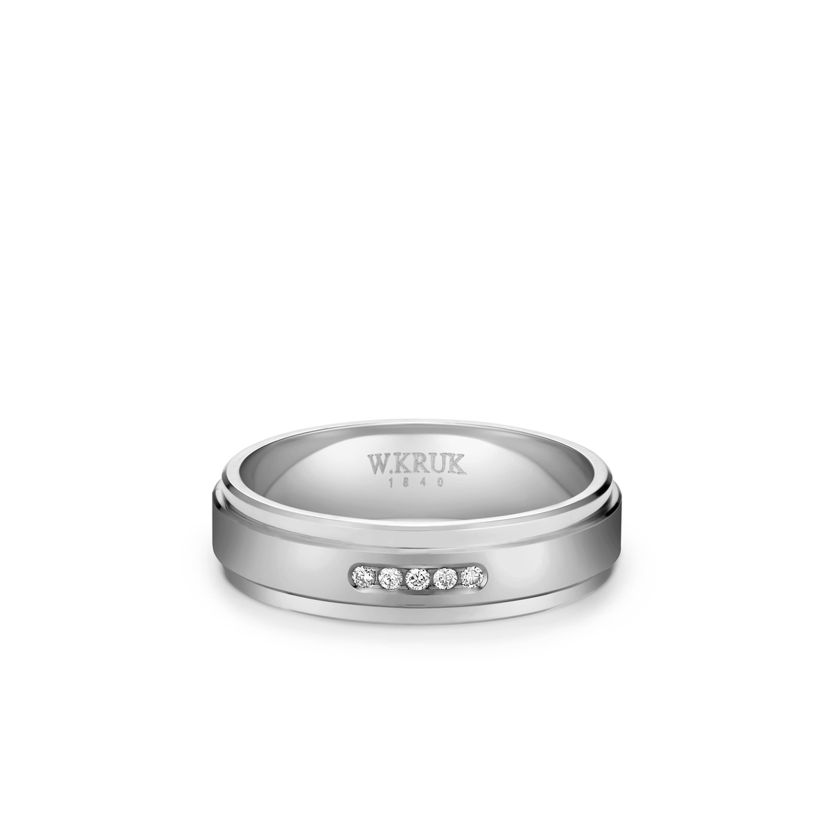 W.KRUK Obrączka złota z brylantami TOTUS